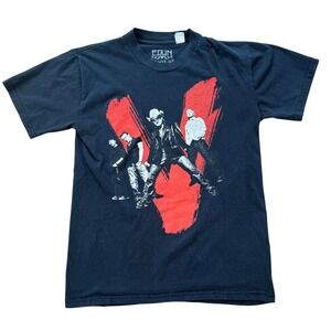U2 Vertigo Tour 2005 T-Shirt Vintage Band Merch Concert Graphic Tee Medium Black